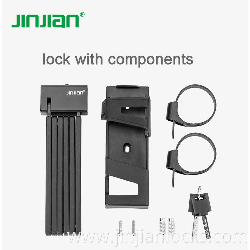 Jinjian Special Hardened Steel Anti Theft E Bike Electric Scooter Folding Lock Cycle Lock Bicycle Foldable Lock